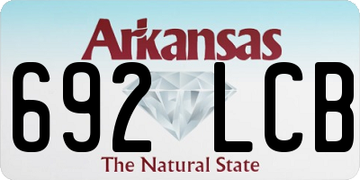 AR license plate 692LCB