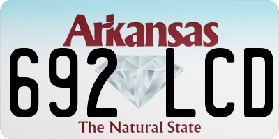 AR license plate 692LCD