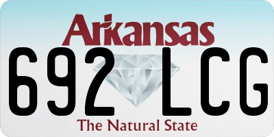 AR license plate 692LCG