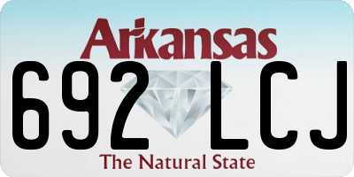 AR license plate 692LCJ