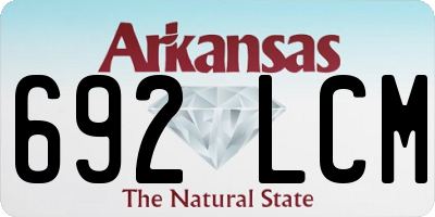 AR license plate 692LCM
