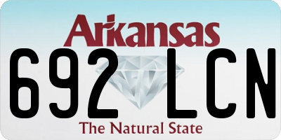 AR license plate 692LCN