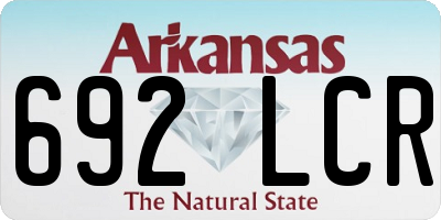 AR license plate 692LCR