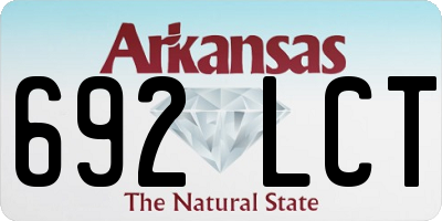 AR license plate 692LCT