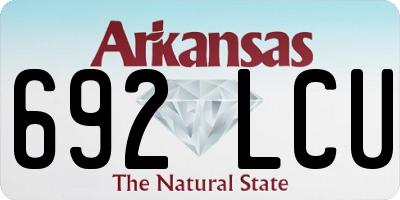 AR license plate 692LCU