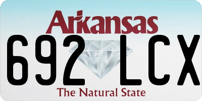 AR license plate 692LCX