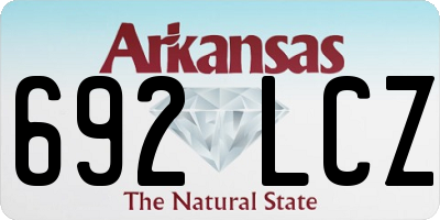AR license plate 692LCZ