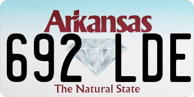 AR license plate 692LDE