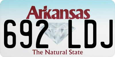 AR license plate 692LDJ