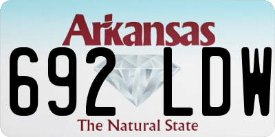 AR license plate 692LDW