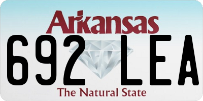 AR license plate 692LEA