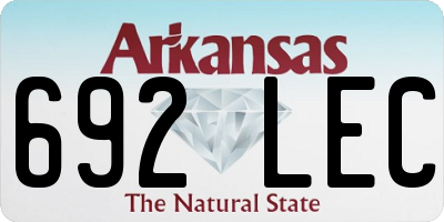 AR license plate 692LEC