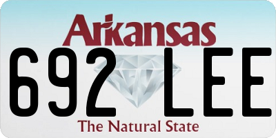 AR license plate 692LEE