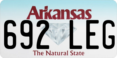 AR license plate 692LEG