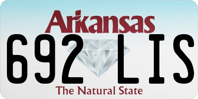 AR license plate 692LIS