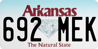AR license plate 692MEK