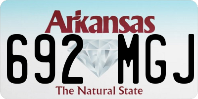 AR license plate 692MGJ