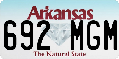 AR license plate 692MGM