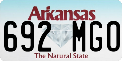 AR license plate 692MGO