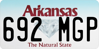 AR license plate 692MGP