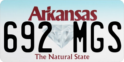 AR license plate 692MGS