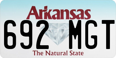 AR license plate 692MGT