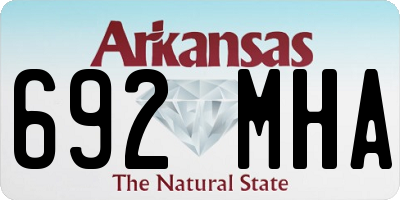 AR license plate 692MHA