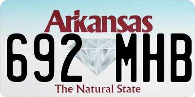 AR license plate 692MHB