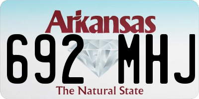 AR license plate 692MHJ