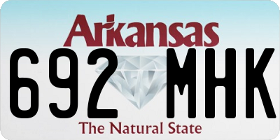 AR license plate 692MHK