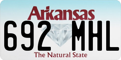 AR license plate 692MHL