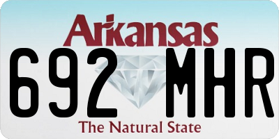 AR license plate 692MHR