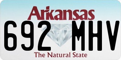 AR license plate 692MHV