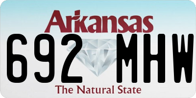 AR license plate 692MHW
