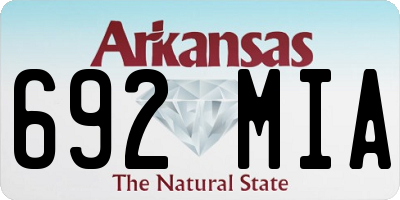 AR license plate 692MIA