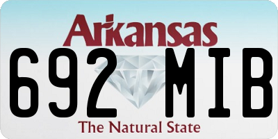 AR license plate 692MIB