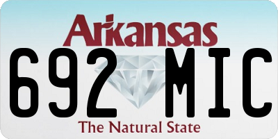 AR license plate 692MIC