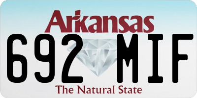 AR license plate 692MIF