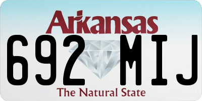 AR license plate 692MIJ
