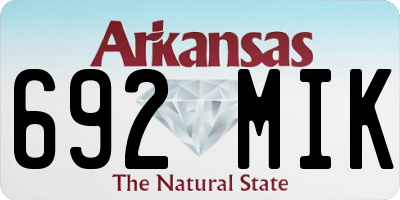 AR license plate 692MIK
