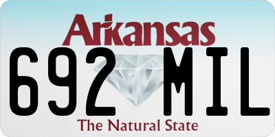 AR license plate 692MIL