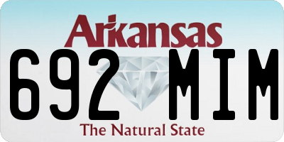 AR license plate 692MIM