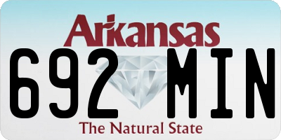 AR license plate 692MIN