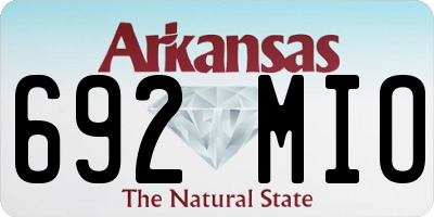 AR license plate 692MIO