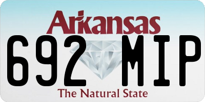 AR license plate 692MIP