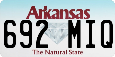 AR license plate 692MIQ
