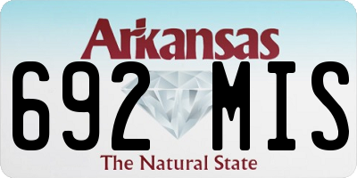 AR license plate 692MIS