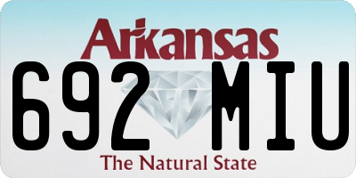 AR license plate 692MIU