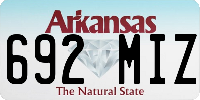AR license plate 692MIZ
