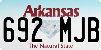 AR license plate 692MJB